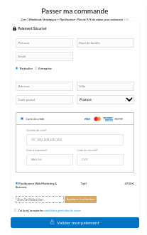 exemple de page de checkout