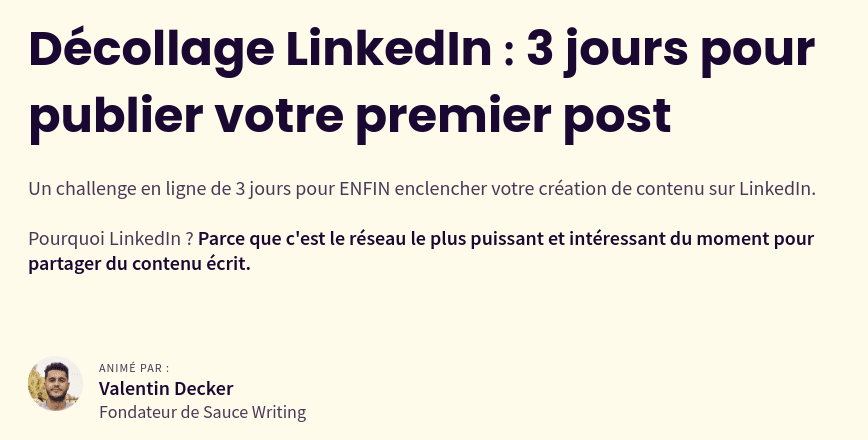 5 day challenge LinkedIn