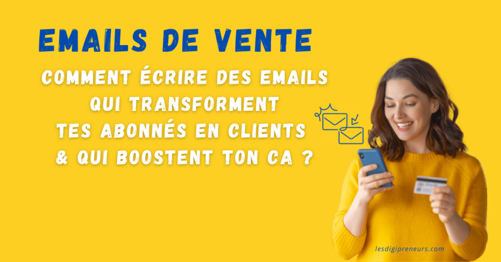 email de vente abonné fait un achat