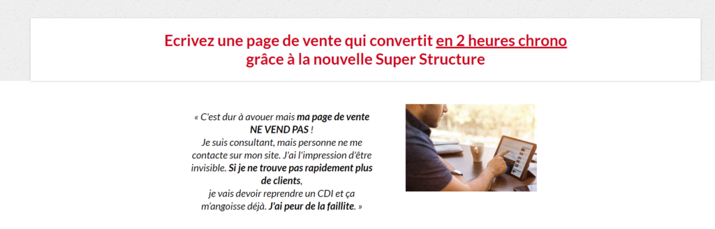 exemple titre page de vente