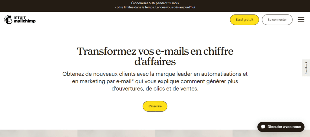 créer tunnel de vente avec Mailchimp