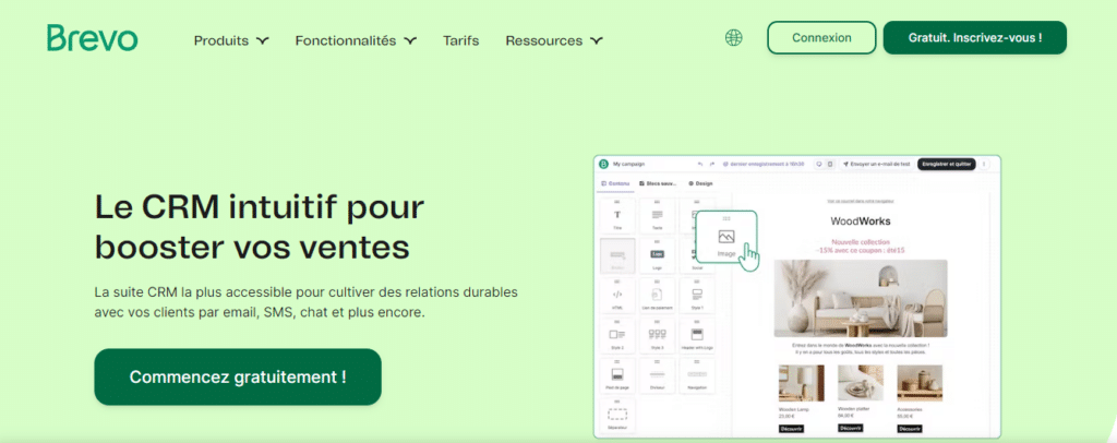 Brevo outil création sales funnels