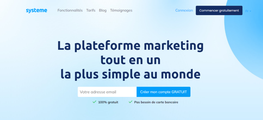 tunnel de vente système.io