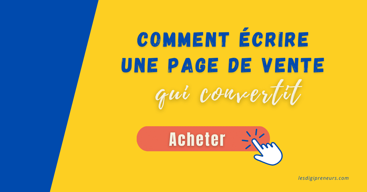 écrire une page de vente copywriting