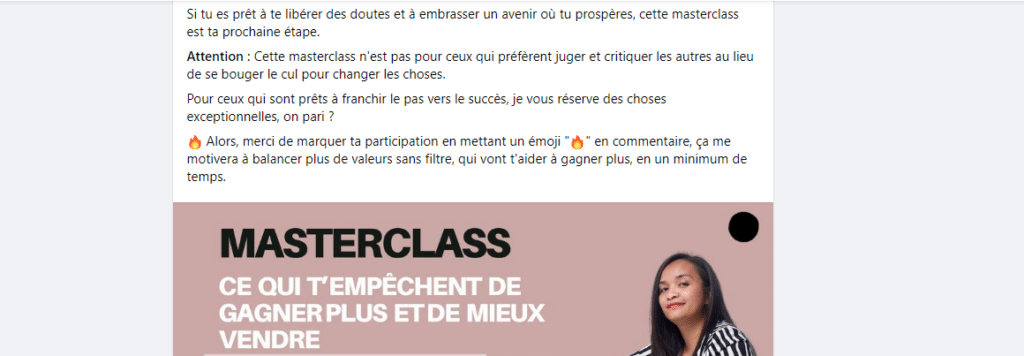 Intensifier désir d'achat - page de vente