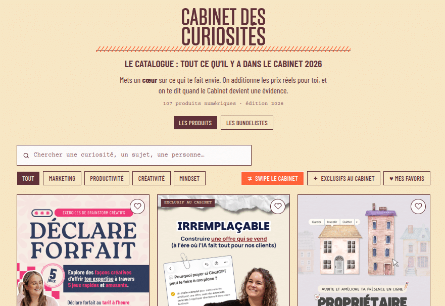 Prix Cabinet des Curiosités Bundle Alexe Martel formations